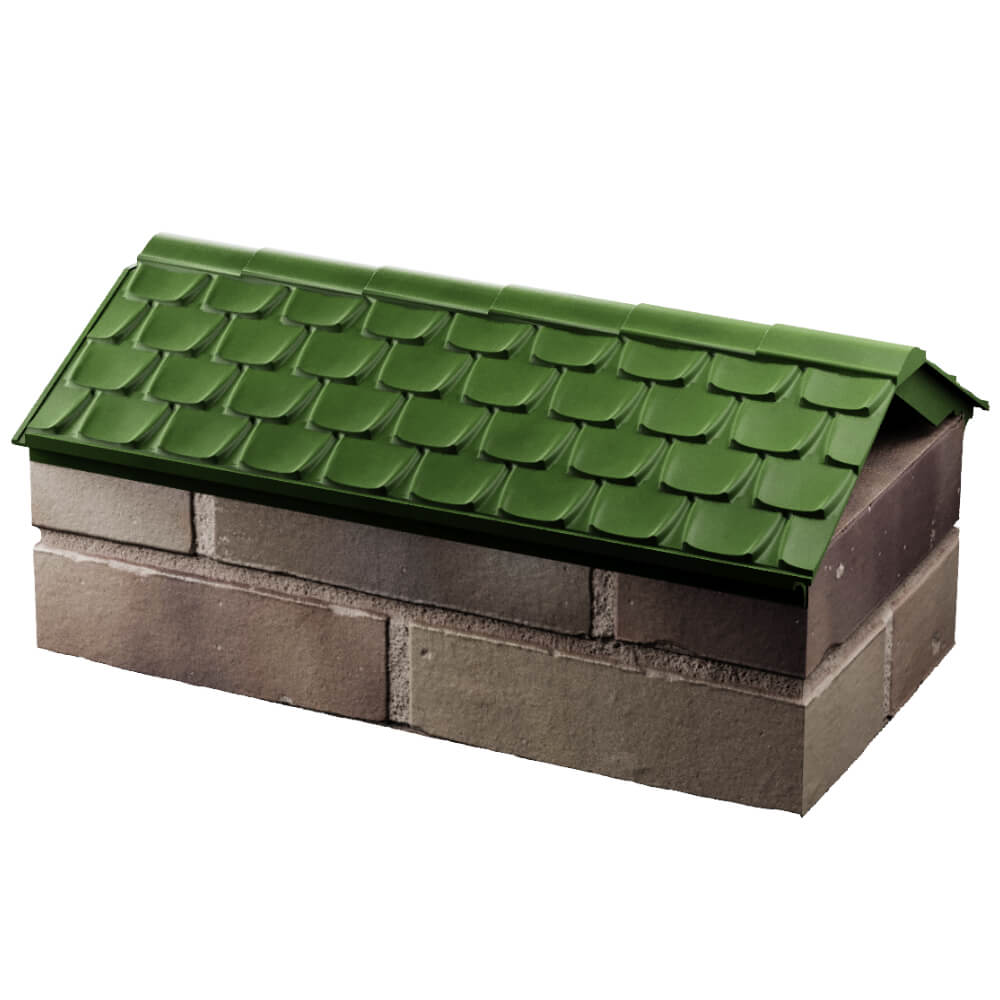 Парапет Zking Эльбрус Зеленый с посадкой на 1 кирпич (255мм) в России фото