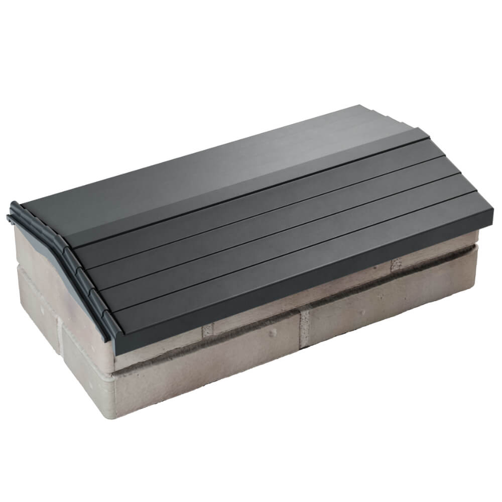 Парапет Zking Бона ХайТек Серый с посадкой на 1 кирпич (200/225/255мм) в России фото