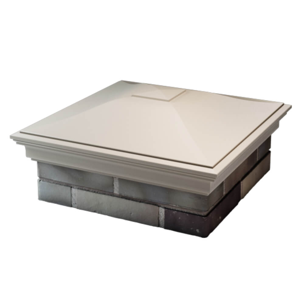 Колпак Zking Монблан Бежевый на столб 2х2 кирпича (515х515мм) в России фото