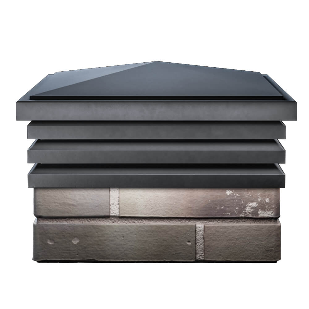 Колпак Zking Бона ХайТек Серый на столб 1.5х1.5 кирпича (385х385мм) Россия фото