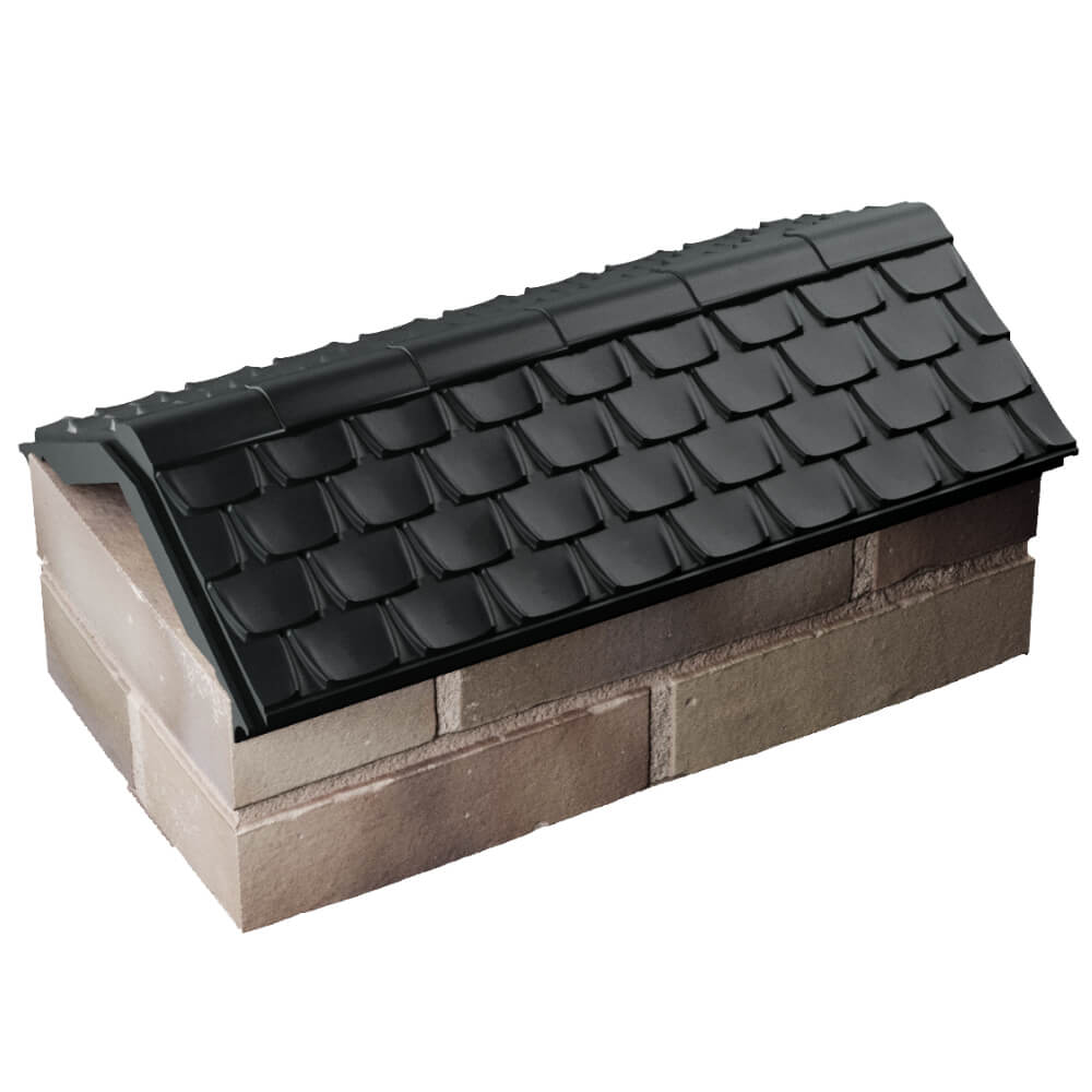 Парапет Zking Эльбрус Черный с посадкой на 1 кирпич (255мм) в России фото