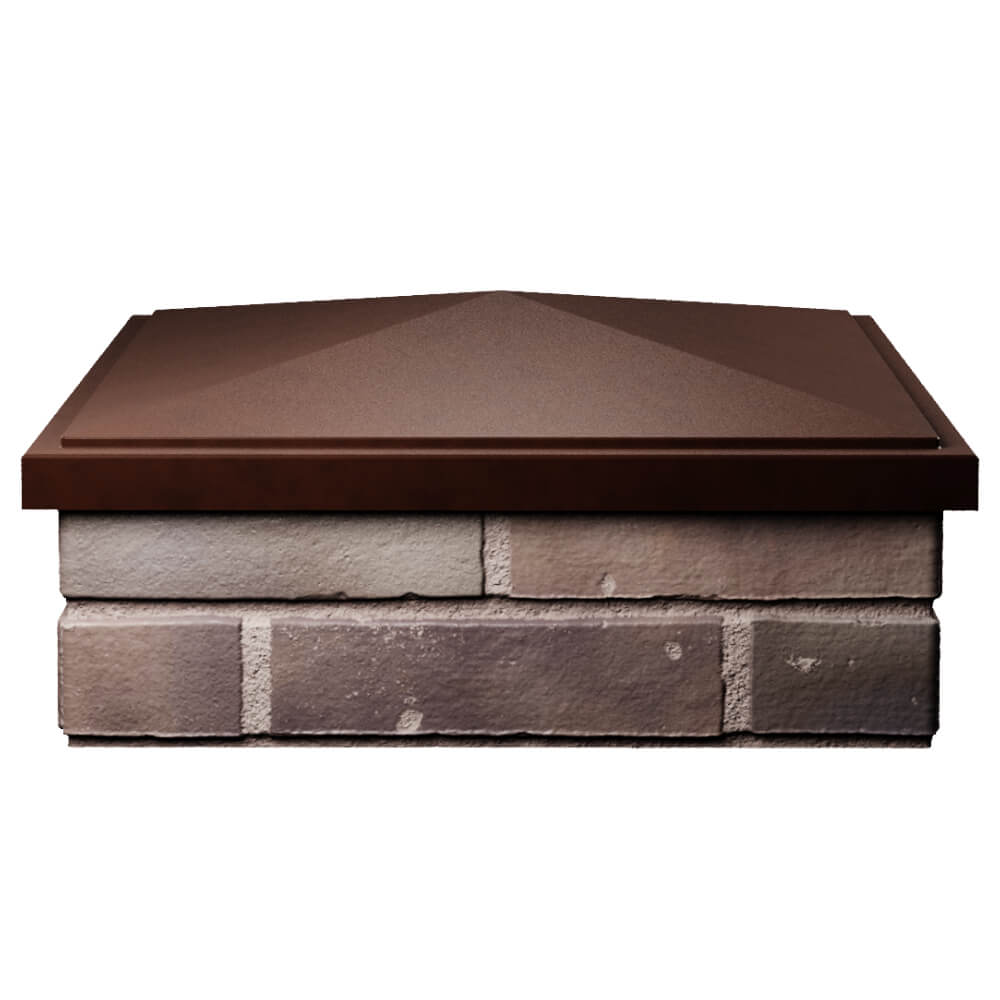 Колпак Zking БонаМоно Коричневый на столб 2х2 кирпича (515х515, 530х530мм) Россия фото