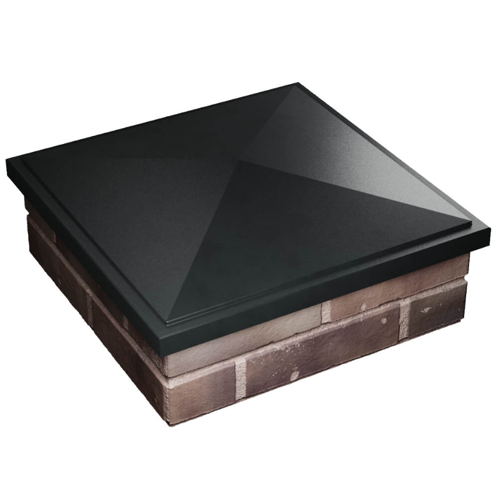 Колпак Zking БонаМоно Черный на столб 2х2 кирпича (515х515, 530х530мм) в России фото