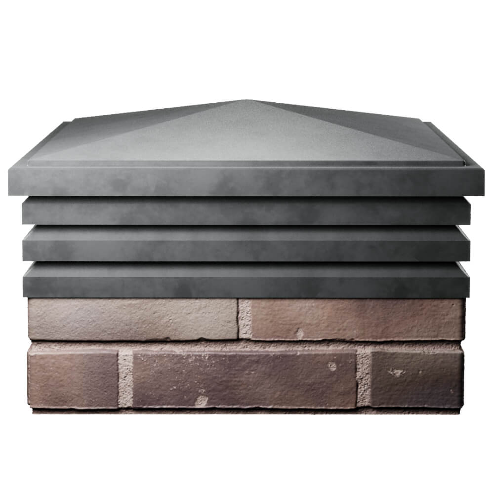 Колпак Zking Бона ХайТек Серый на столб 2х2 кирпича (513х513мм) Россия фото