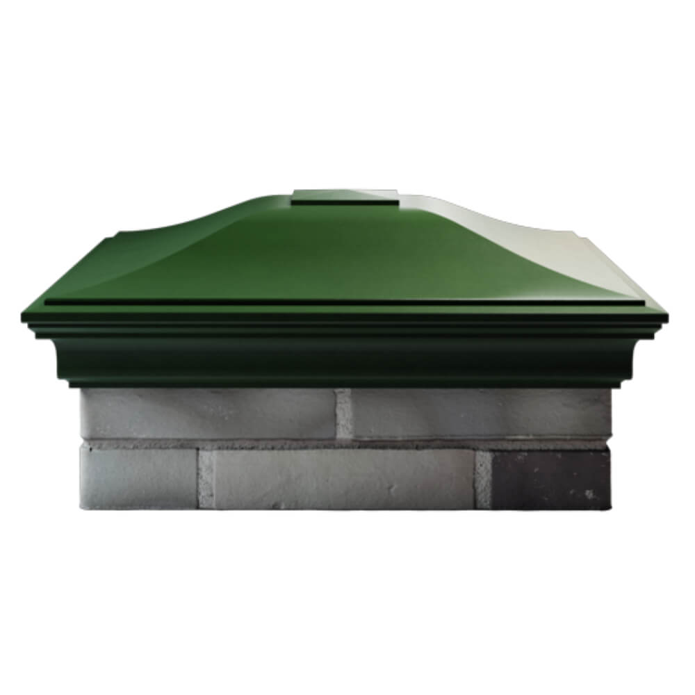 Колпак Zking Монблан Зеленый на столб 2х2 кирпича (515х515мм) в России фото