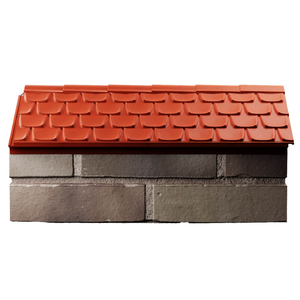 Парапет Zking Эльбрус Красный с посадкой на 1 кирпич (255мм) в России фото