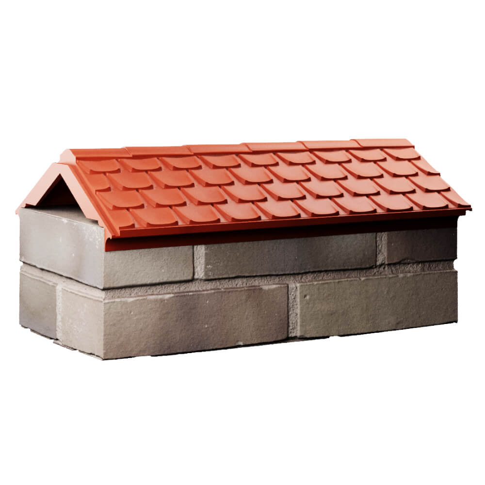 Парапет Zking Эльбрус Красный с посадкой на 1 кирпич (255мм) Россия фото