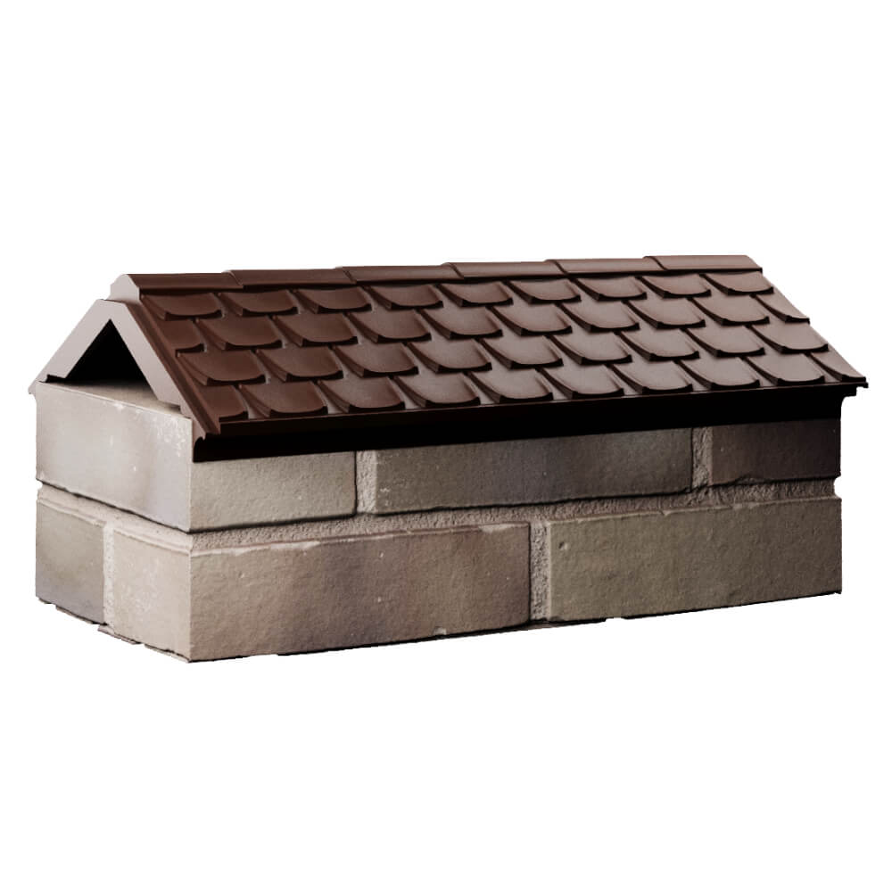 Парапет Zking Эльбрус Коричневый с посадкой на 1 кирпич (255мм) Россия фото