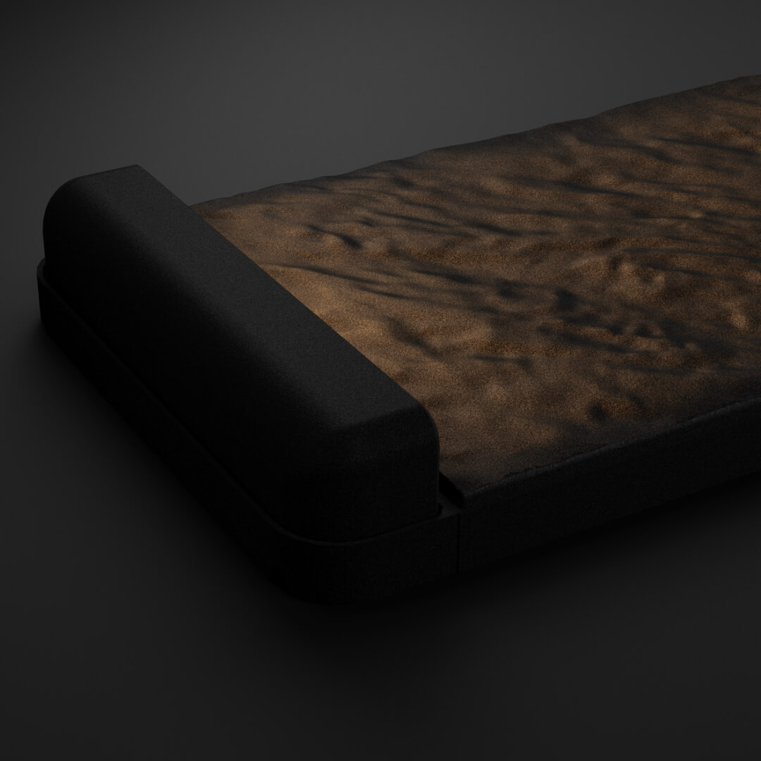 LED Светильник для шаговой плиты STONE Черный Сланец 330х75х98мм в России фото