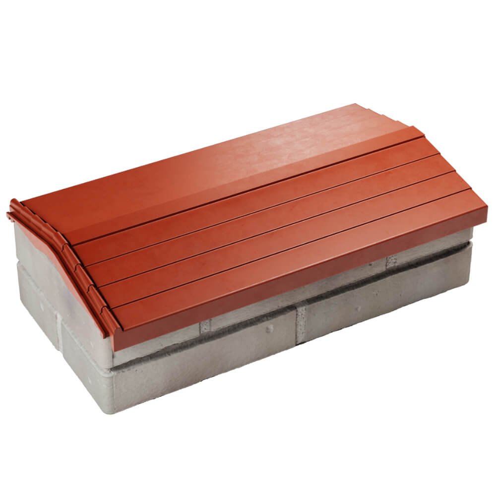 Парапет Zking Бона ХайТек Красный с посадкой на 1 кирпич (200/225/255мм) в России фото