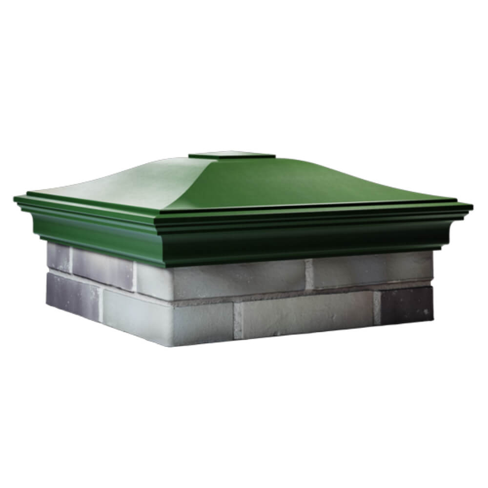 Колпак Zking Монблан Зеленый на столб 2х2 кирпича (515х515мм) в России фото