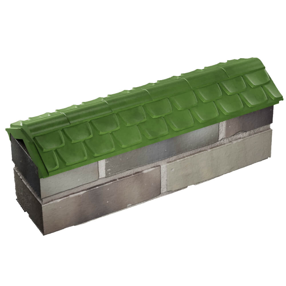 Парапет Zking Эльбрус Зеленый с посадкой на 0.5 кирпича (130мм) в России фото
